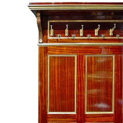 French 19th Century Louis XVI St. Mahogany and Brass Mounted Coat Hanger