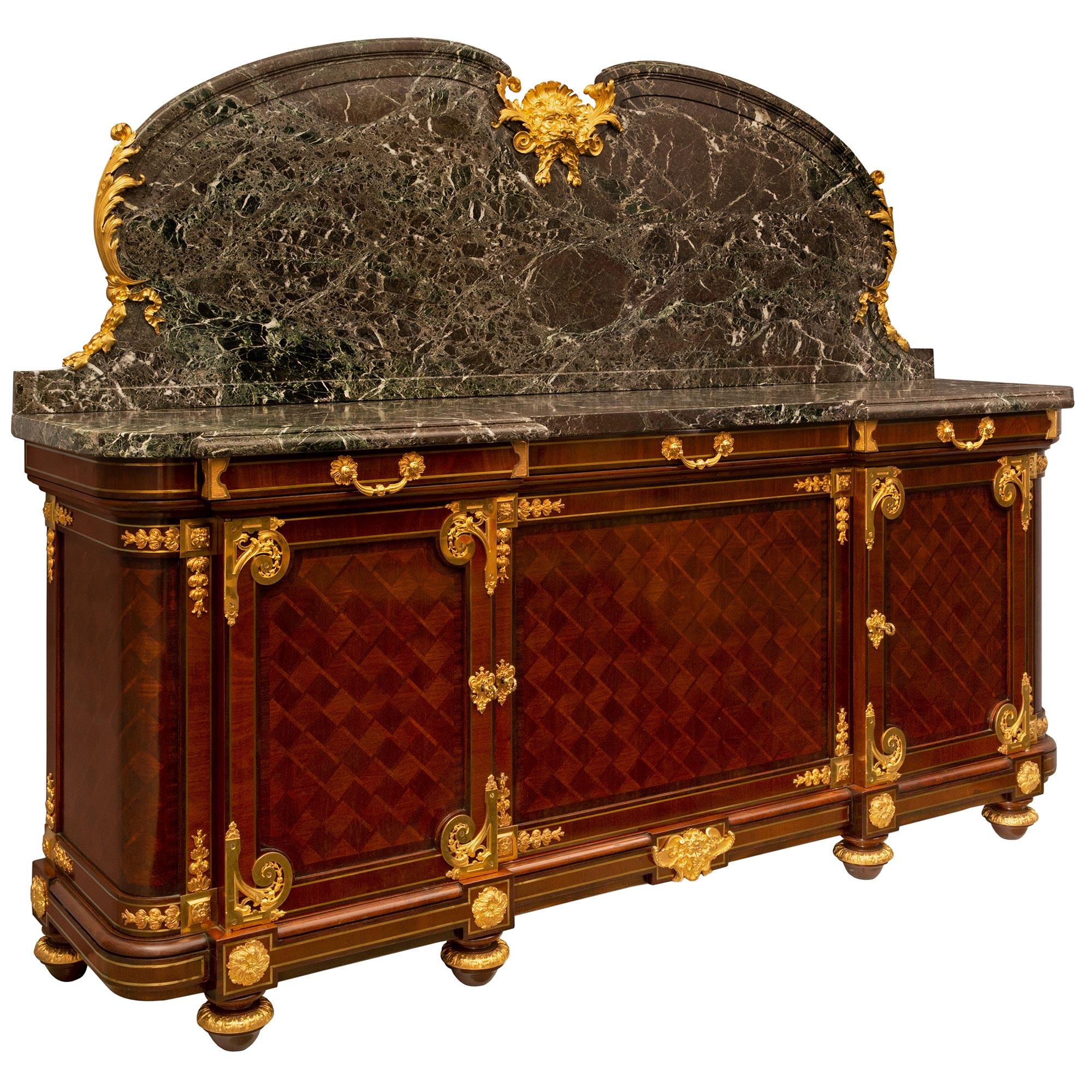 French 19th Century Louis XVI St. Mahogany and Ormolu Buffet For Sale 2