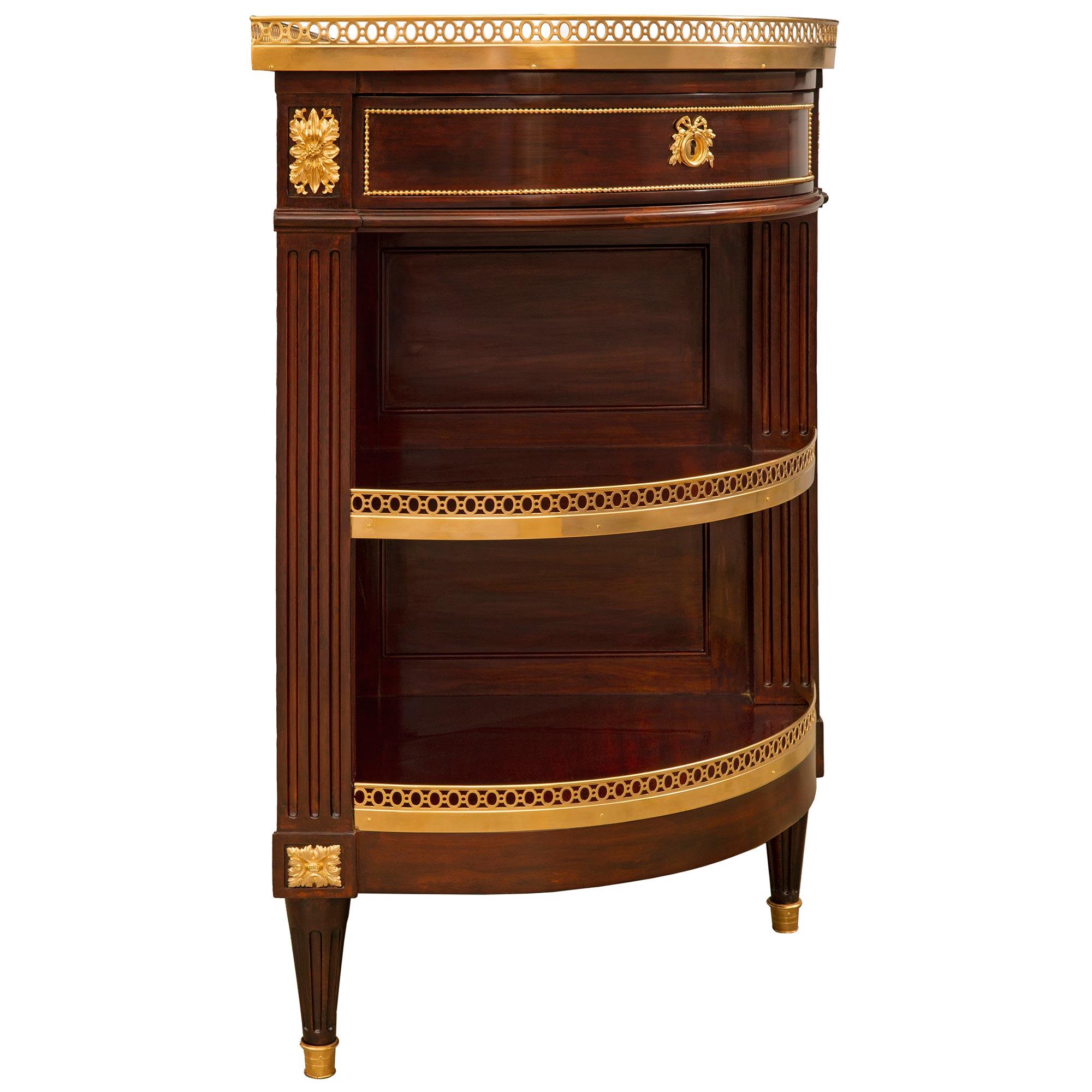French 19th Century Louis XVI St. Mahogany And Ormolu Buffet For Sale 2