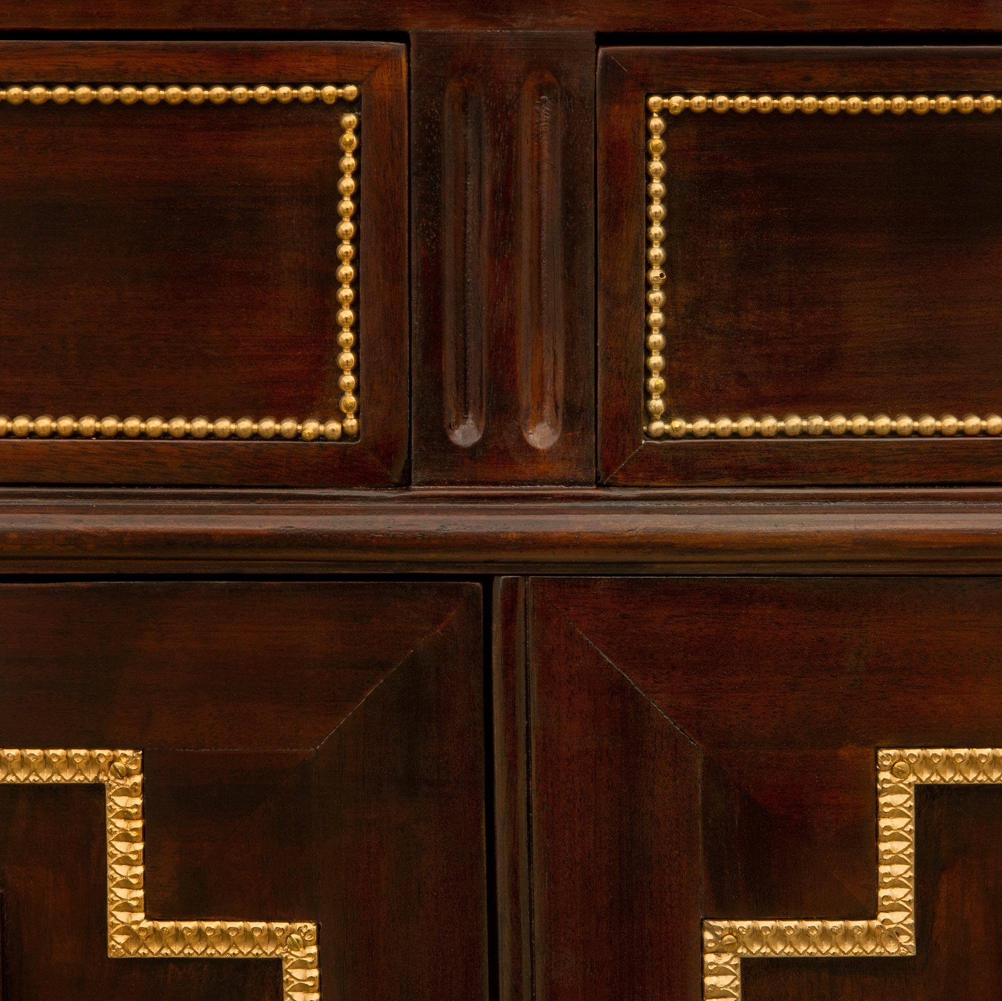 French 19th Century Louis XVI St. Mahogany And Ormolu Buffet For Sale 4