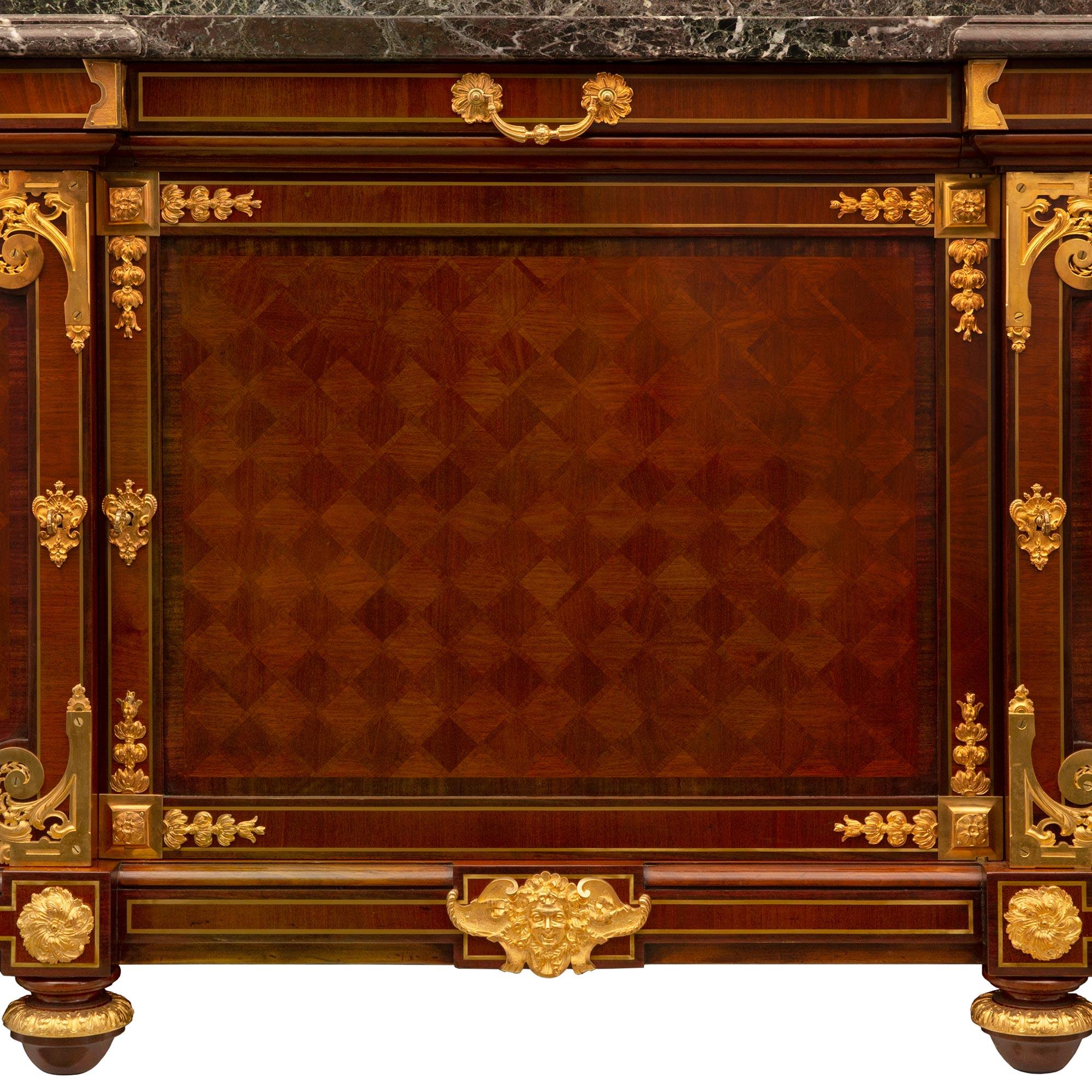 French 19th Century Louis XVI St. Mahogany and Ormolu Buffet For Sale 5