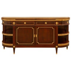 Französisches Louis-XVI-Buffet aus Mahagoni und Goldbronze aus dem 19. Jahrhundert