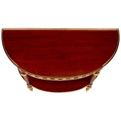French 19th Century Louis XVI St. Mahogany and Ormolu Console