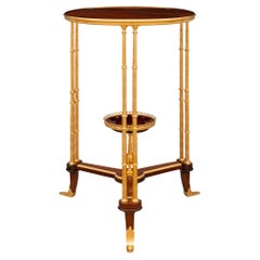 French 19th Century Louis XVI St. Mahogany and Ormolu Side Table