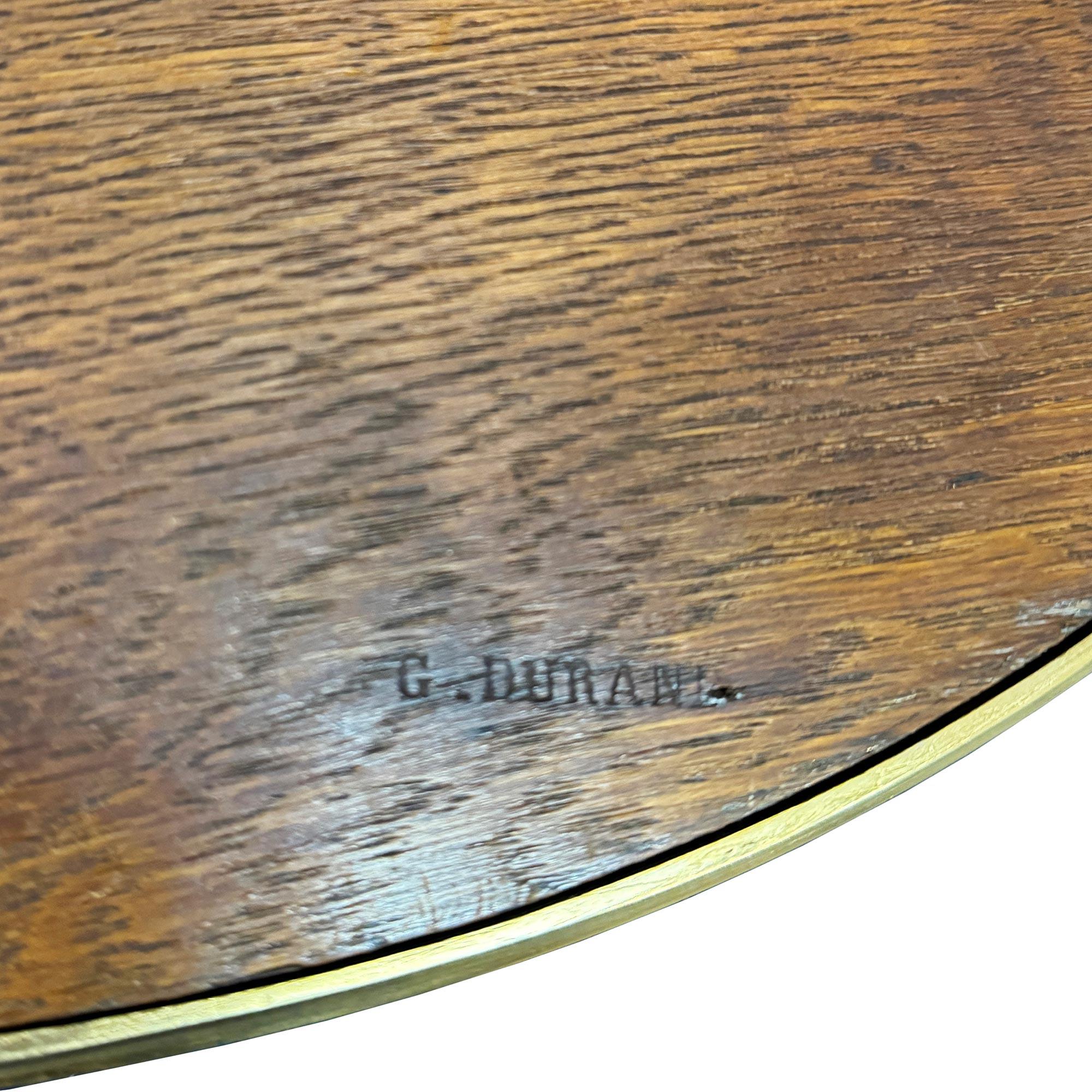 Table d'appoint en acajou et bronze doré, signée Durand. en vente 4