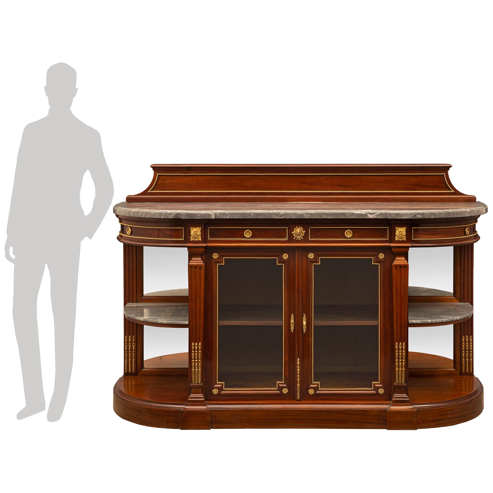 French 19th Century Louis XVI St. Mahogany Buffet