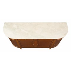 French 19th Century Louis XVI St. Mahogany Four Door and Four Drawer Buffet