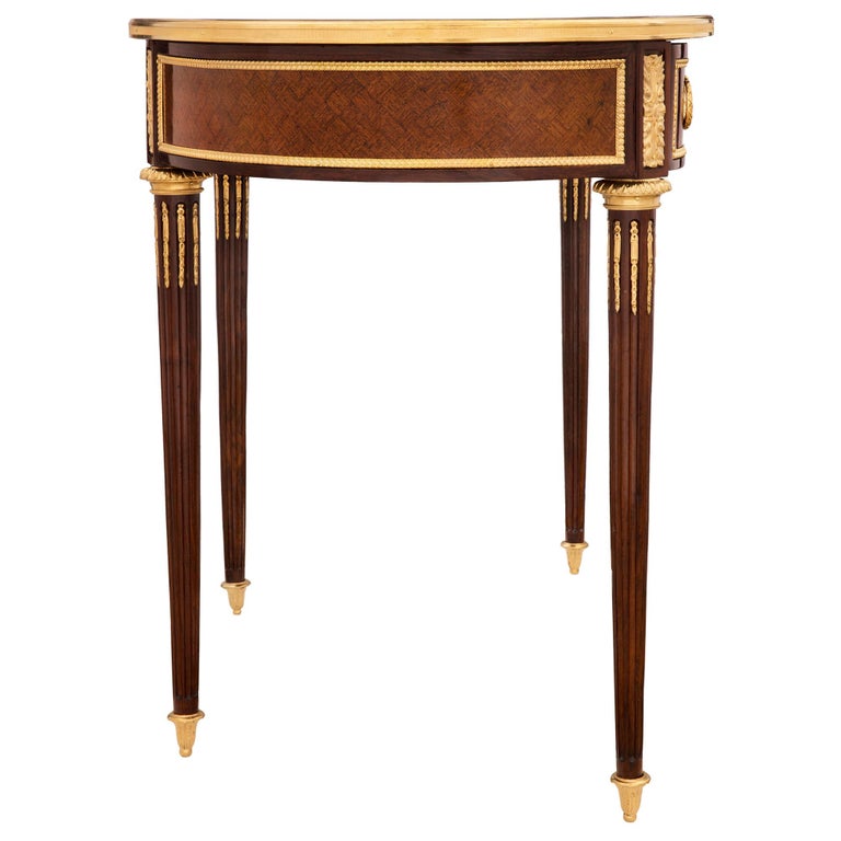 French 19th Century Louis XVI St. Mahogany, Kingwood and Ormolu Desk For Sale 2