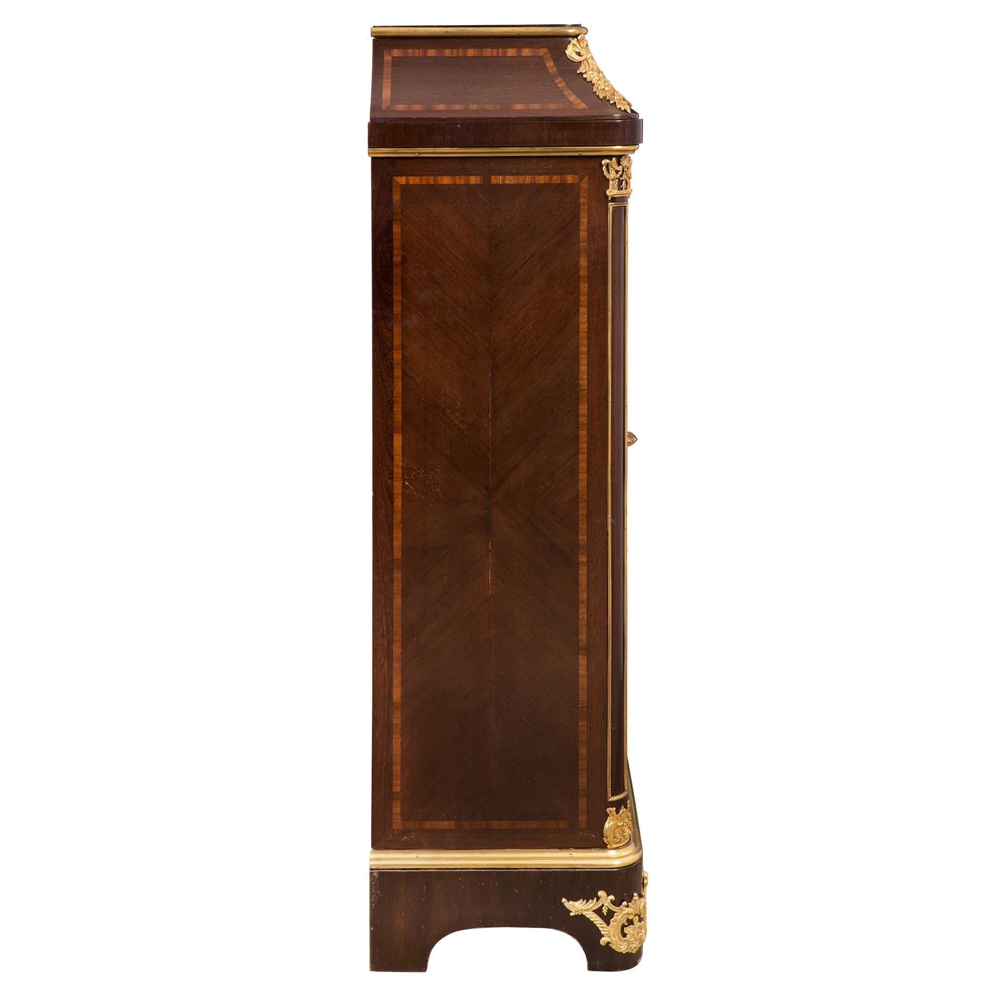 French 19th Century Louis XVI St. Mahogany, Ormolu and Leather Cartonnier For Sale 3