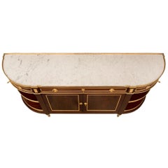 Buffet aus Mahagoni, Goldbronze und Marmor im Louis-XVI-Stil des 19. Jahrhunderts