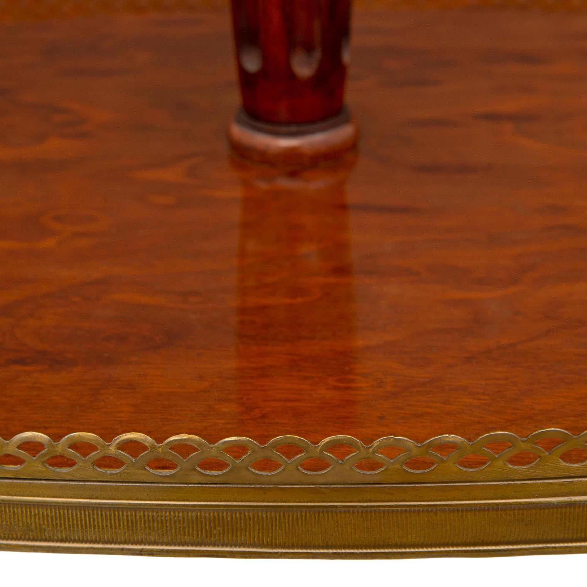 French 19th Century Louis XVI St. Mahogany, Ormolu And Tole Side Table For Sale 4