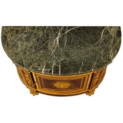 French 19th Century Louis XVI St. Mahogany, Ormolu Commode À Porte