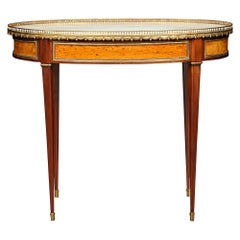 French 19th Century Louis XVI St. Mahogany Oval Side Table