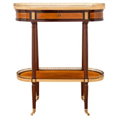 French 19th Century Louis XVI St. Mahogany, Satinwood and Ormolu Side Table