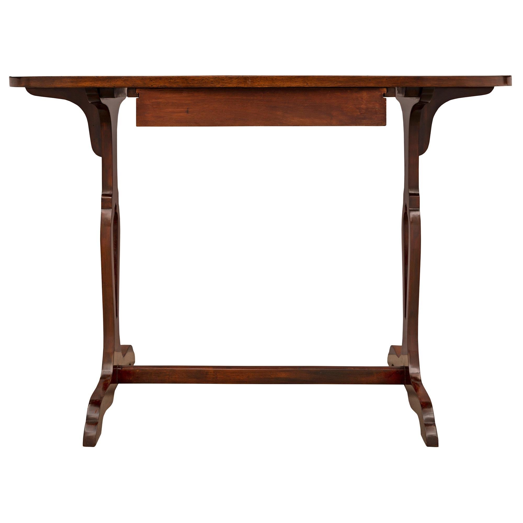 French 19th Century Louis XVI St. Mahogany Side Table/Desk For Sale 7