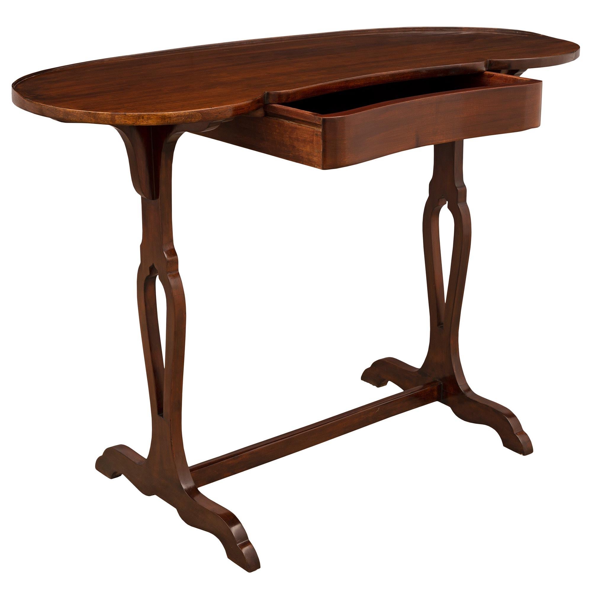 French 19th Century Louis XVI St. Mahogany Side Table/Desk For Sale 1