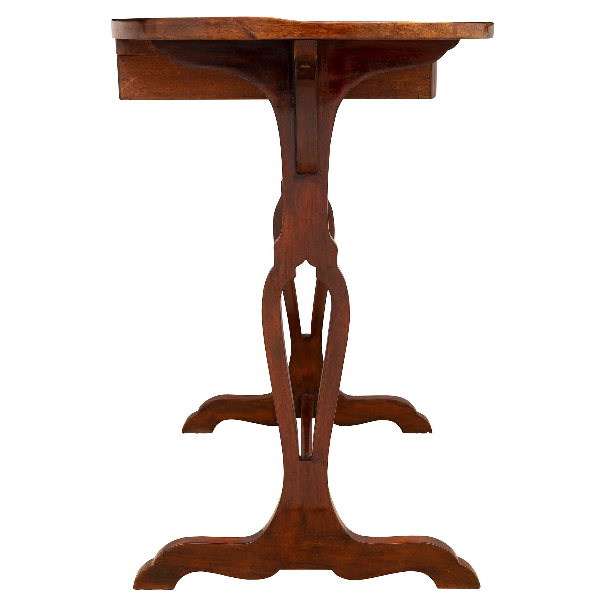 French 19th Century Louis XVI St. Mahogany Side Table/Desk For Sale 2