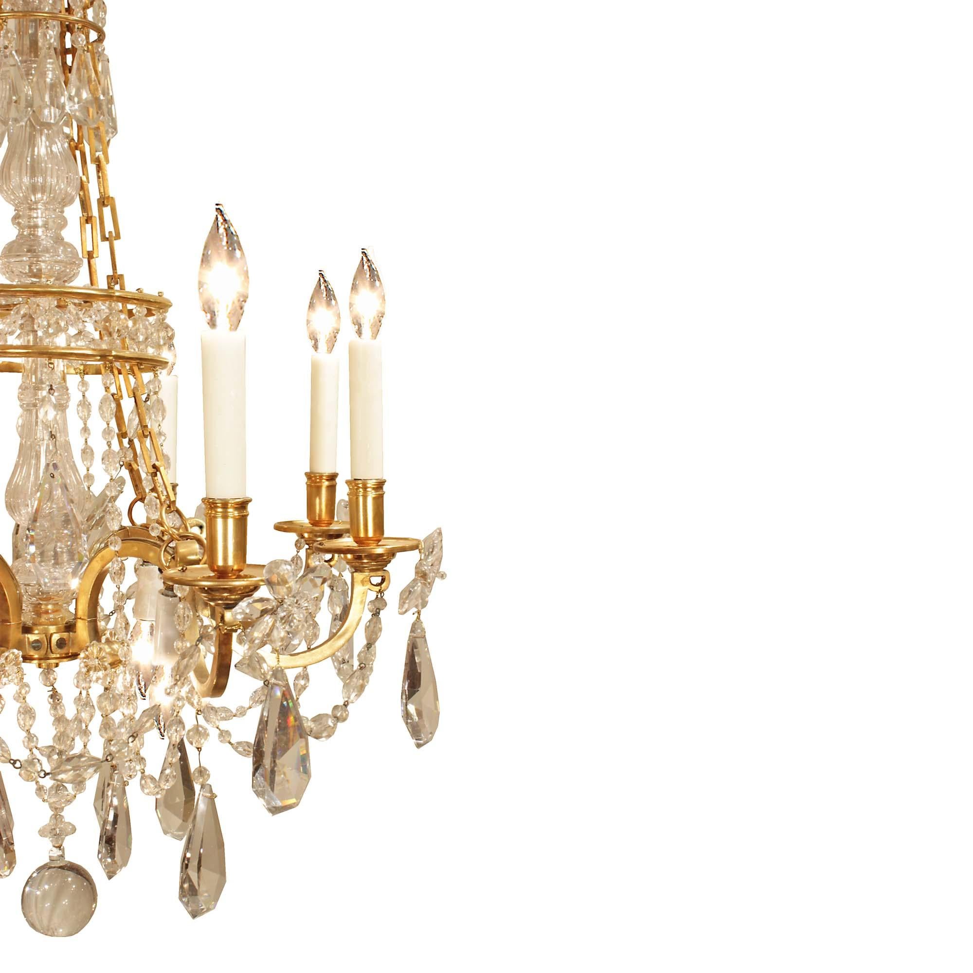 French 19th Century Louis XVI St. Marie Antoinette Chandelier In Good Condition For Sale In West Palm Beach, FL