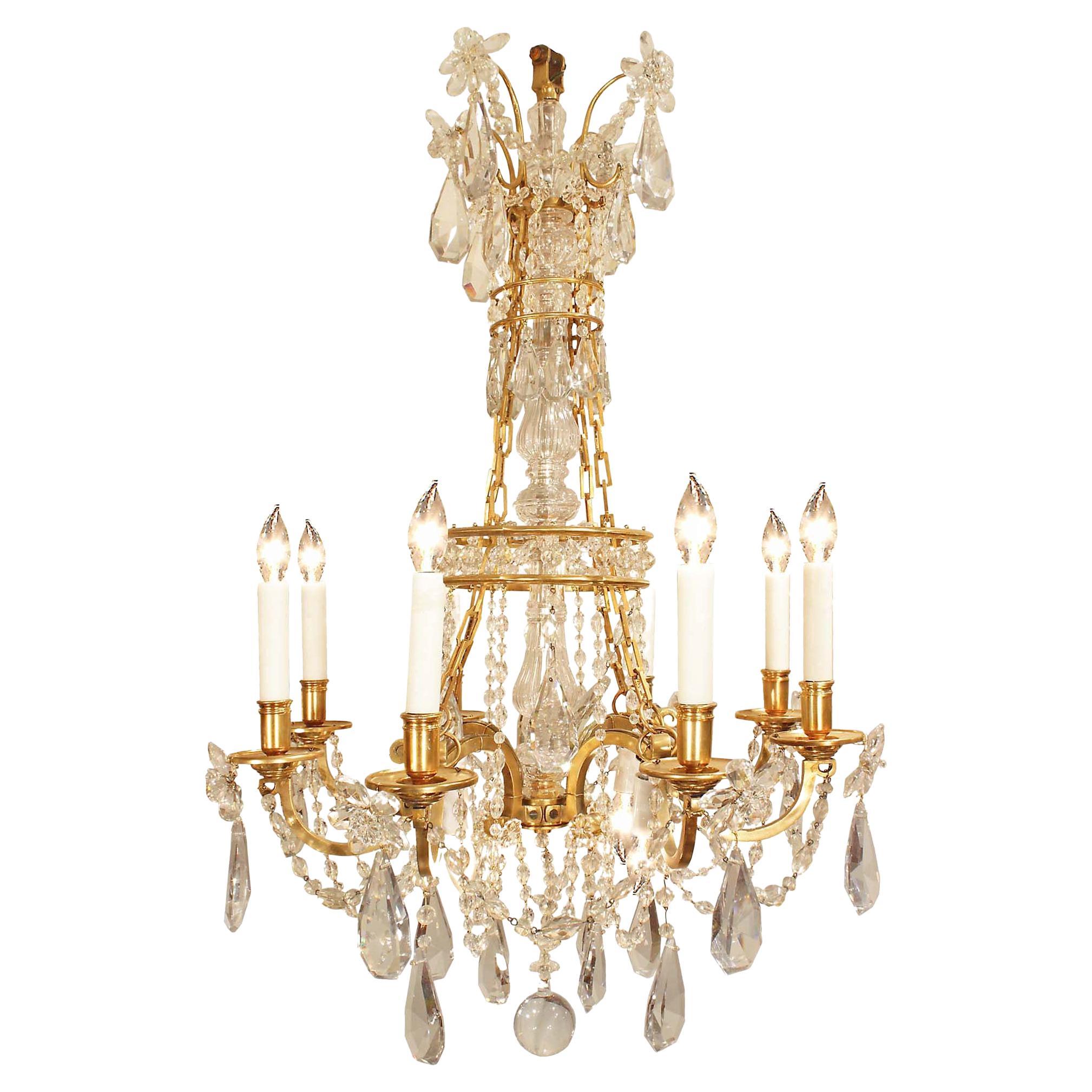 French 19th Century Louis XVI St. Marie Antoinette Chandelier For Sale