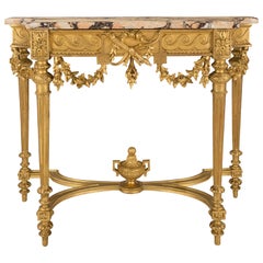 French 19th Century Louis XVI St. Medicis Console