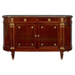 Antique  French 19th Century Louis XVI St. Moucheté Mahogany and Ormolu Mounted Buffet