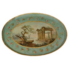 French 19th century Louis XVI st. Napoleon III Period patinated Metal tray
