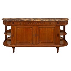 French 19th Century Louis XVI St. Oak, Ormolu and Marble Buffet