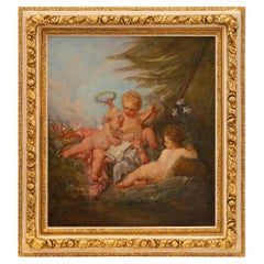 French 19th Century Louis XVI St. Oil on Canvas Painting