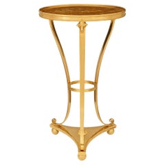 French 19th century Louis XVI st. Ormolu and Alabaster gueridon side table