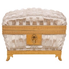 French 19th Century Louis XVI St. Ormolu and Baccarat Crystal Box