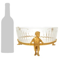 French 19th century Louis XVI st. Ormolu and Baccarat Crystal centerpiece/bowl