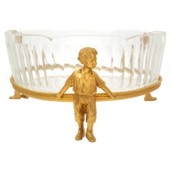 French 19th century Louis XVI st. Ormolu and Baccarat Crystal centerpiece/bowl