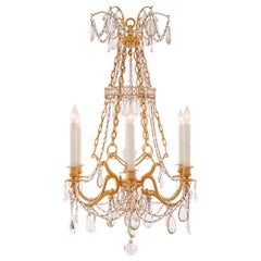 French 19th Century Louis XVI St. Ormolu and Baccarat Crystal Chandelier