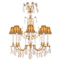 Antique French 19th century Louis XVI st. Ormolu and Baccarat Crystal chandelier