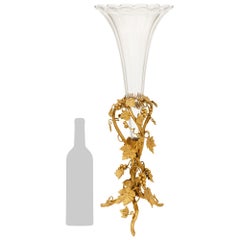 French 19th century Louis XVI st. Ormolu and Baccarat Crystal vase