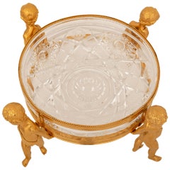 French 19th Century Louis XVI St. Ormolu And Crystal Centerpiece