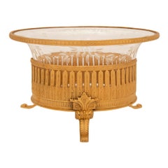 French 19th Century Louis XVI St. Ormolu And Crystal Centerpiece