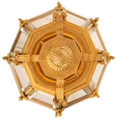 French 19th Century Louis XVI St. Ormolu And Crystal Lantern