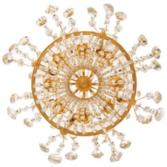 French 19th Century Louis XVI St. Ormolu And Crystals Lantern