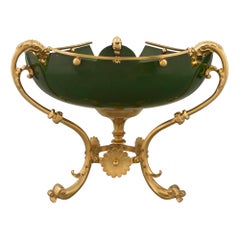 Tafelaufsatz aus Goldbronze und Emaille im Louis-XVI-Stil des 19. Jahrhunderts