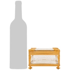 French 19th century Louis XVI st. Ormolu and Glass box