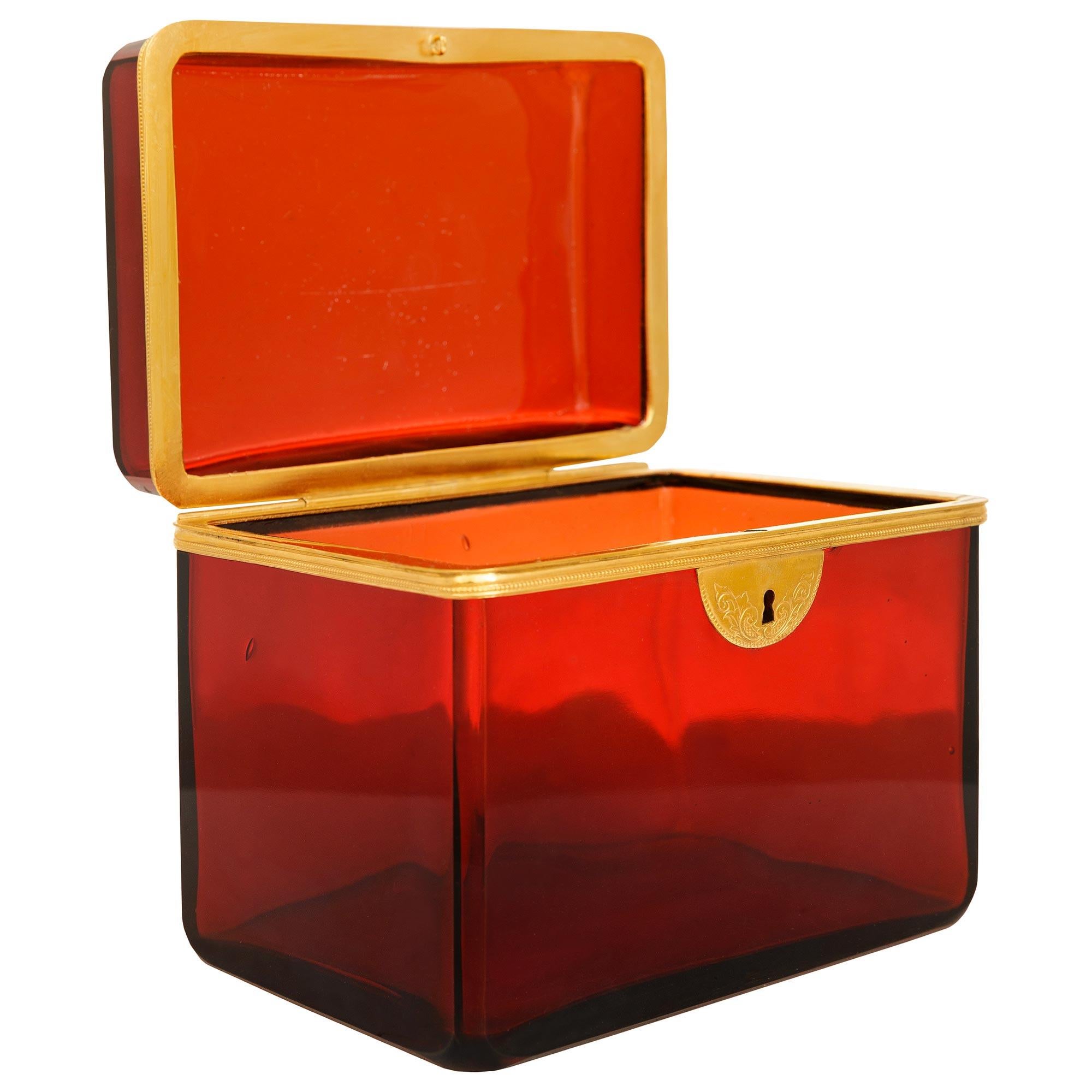 19th Century French 19th century Louis XVI st. Ormolu and Glass box For Sale