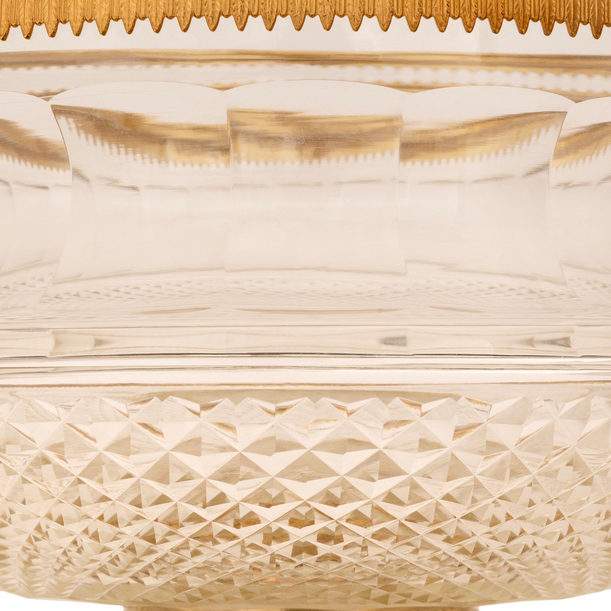 French 19th century Louis XVI st. Ormolu and Glass centerpiece In Good Condition For Sale In West Palm Beach, FL