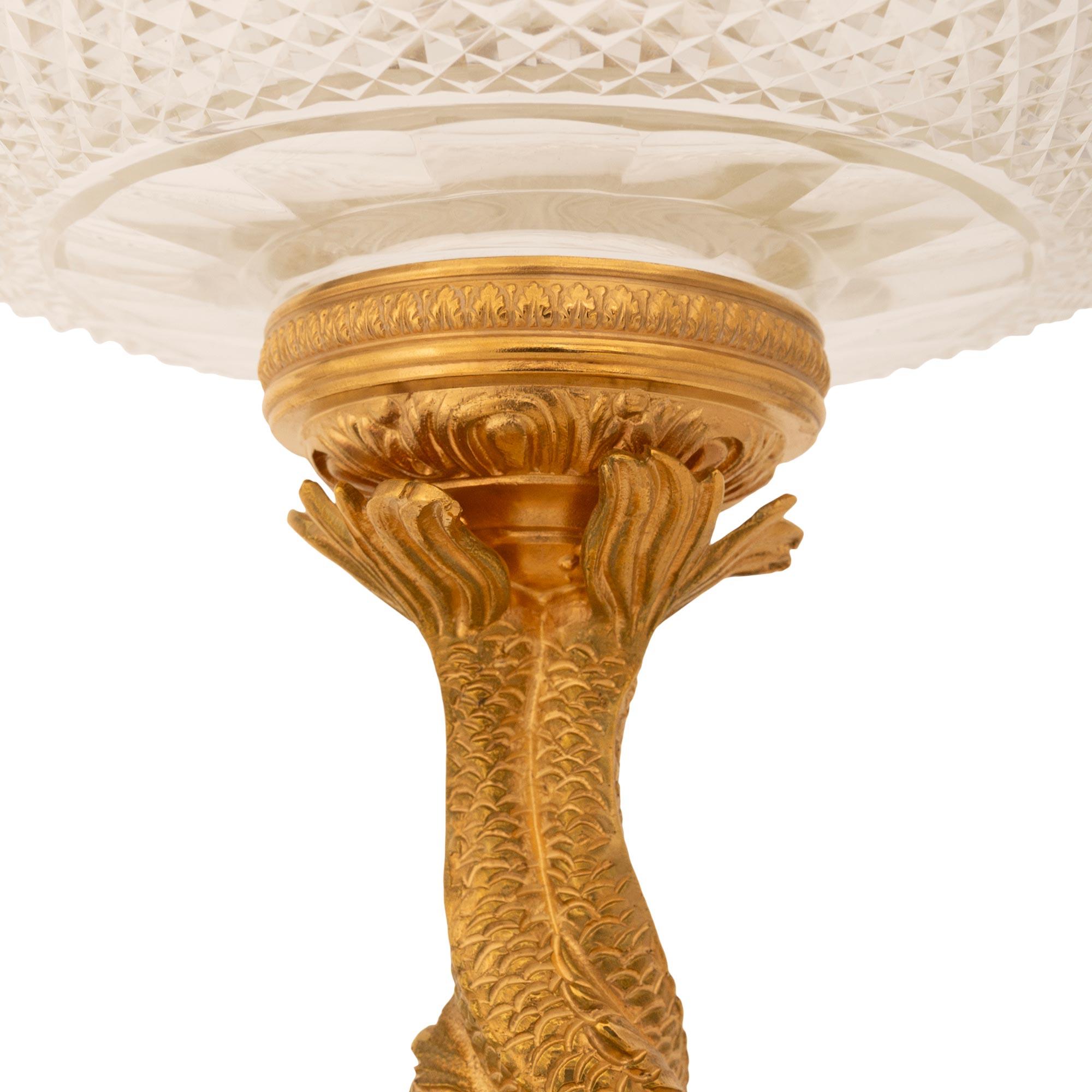 French 19th century Louis XVI st. Ormolu and Glass centerpiece For Sale 1