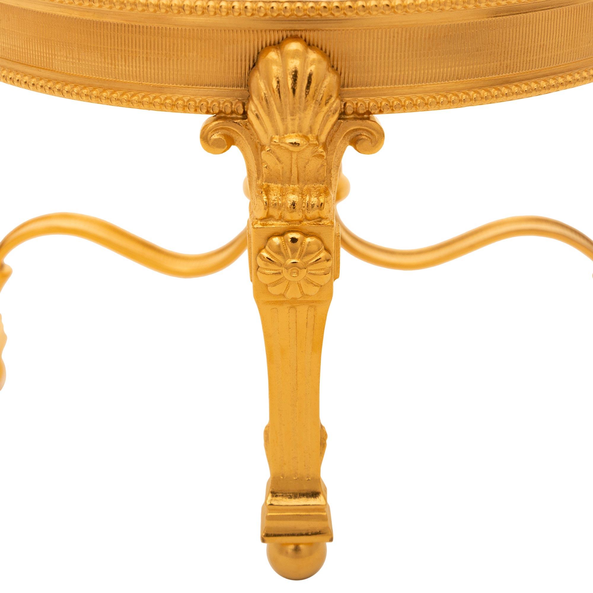 Crystal French 19th century Louis XVI st. Ormolu and Glass centerpiece For Sale