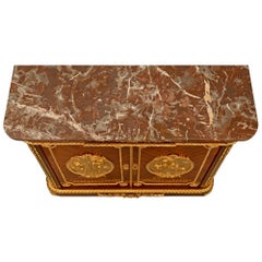 French 19th Century Louis XVI St. Ormolu And Marble Cabinet Signed Befort Jeune