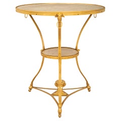 French 19th Century Louis XVI St. Ormolu and Marble Gueridon Side Table