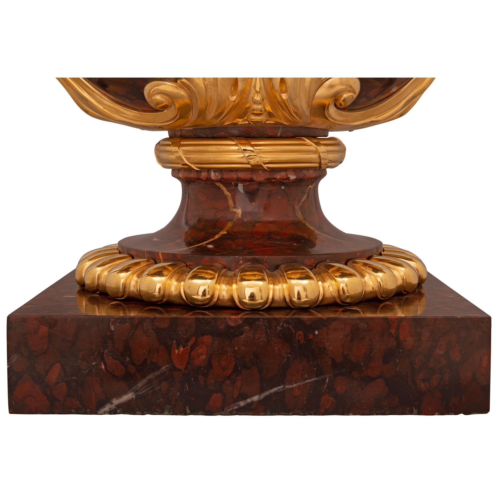 French 19th Century Louis XVI St. Ormolu and Marble Urn  5