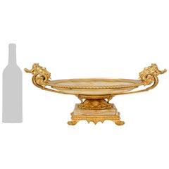 French 19th century Louis XVI st. Ormolu and Onyx centerpiece