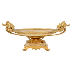 French 19th century Louis XVI st. Ormolu and Onyx centerpiece